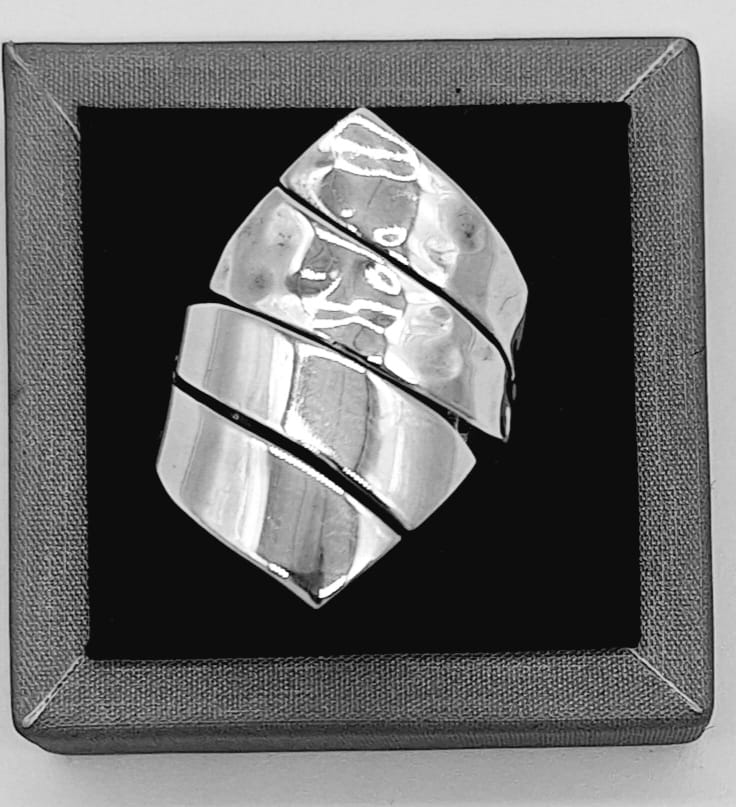 Anillo Plata Ley 925, vista frontal