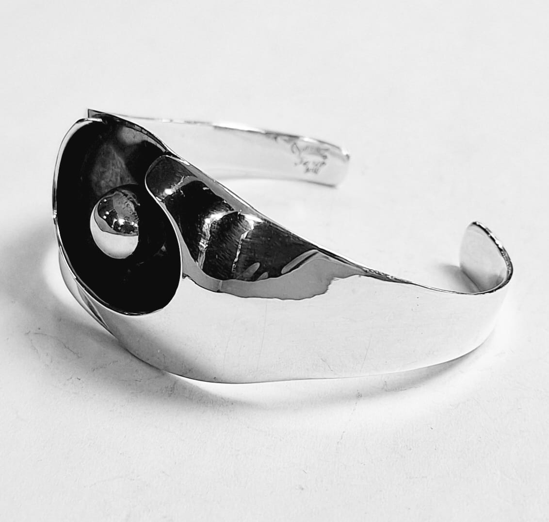 Brazalete en Plata Ley 950, vista frontal