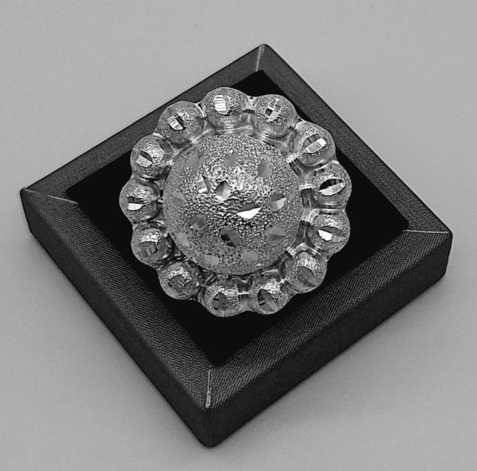 Anillo Plata Ley 925, vista frontal