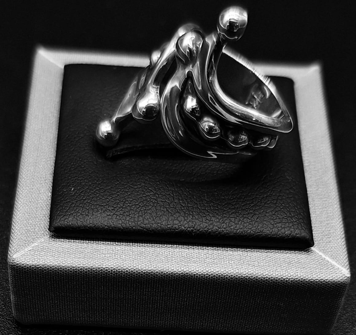 Anillo Plata Ley 925, Vintage, vista frontal