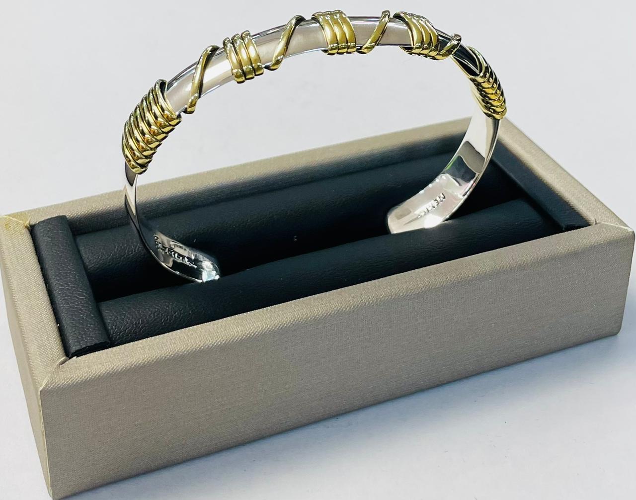 Brazalete en Plata Ley 925, vista frontal