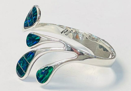 Brazalete con Opalo en Plata 950, vista frontal