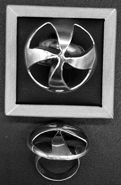 Anillo Plata Ley 925, vista frontal