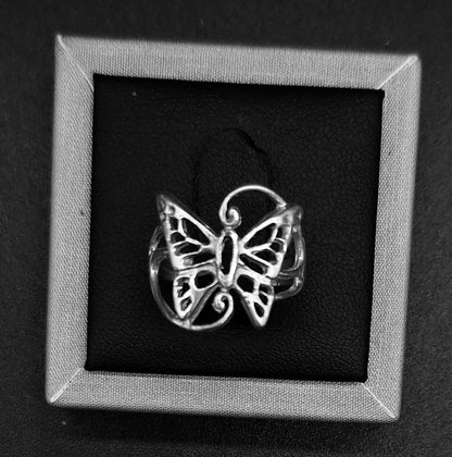 Anillo Plata Ley 925, Mariposa, vista frontal