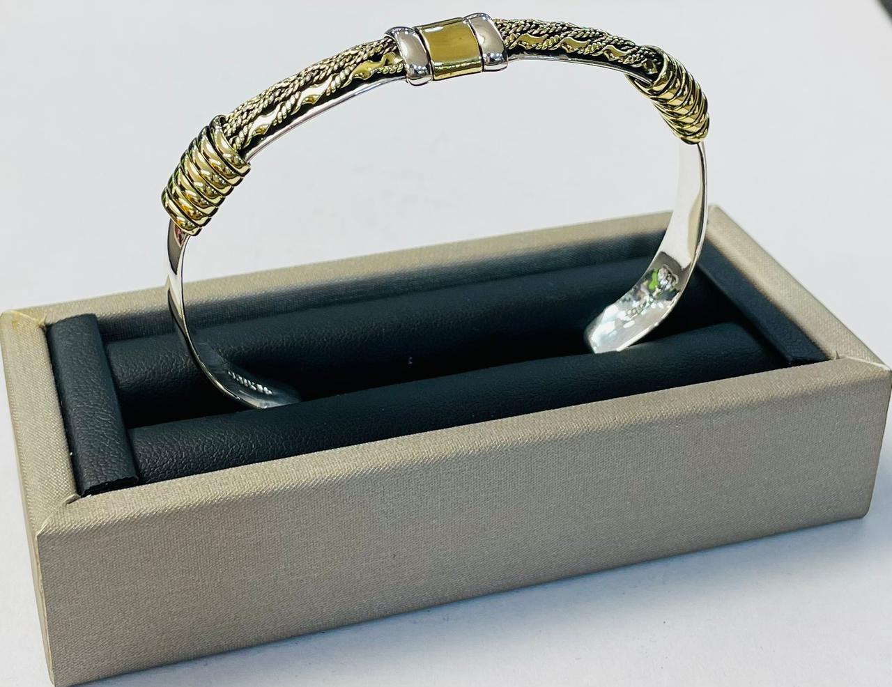 Brazalete en Plata Ley 925, vista frontal