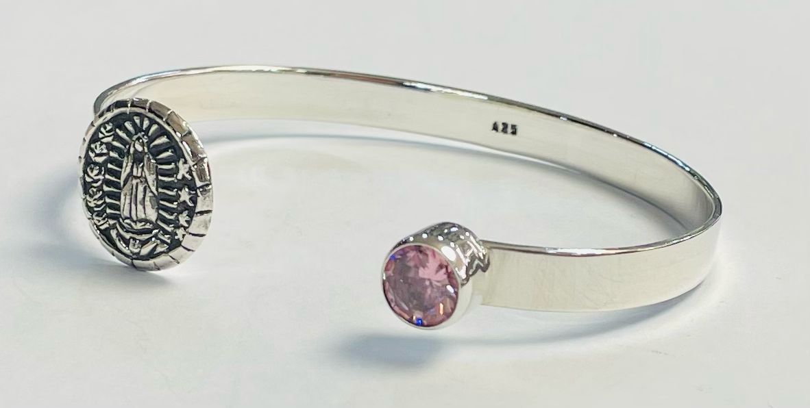Brazalete en Plata Ley 925, vista frontal