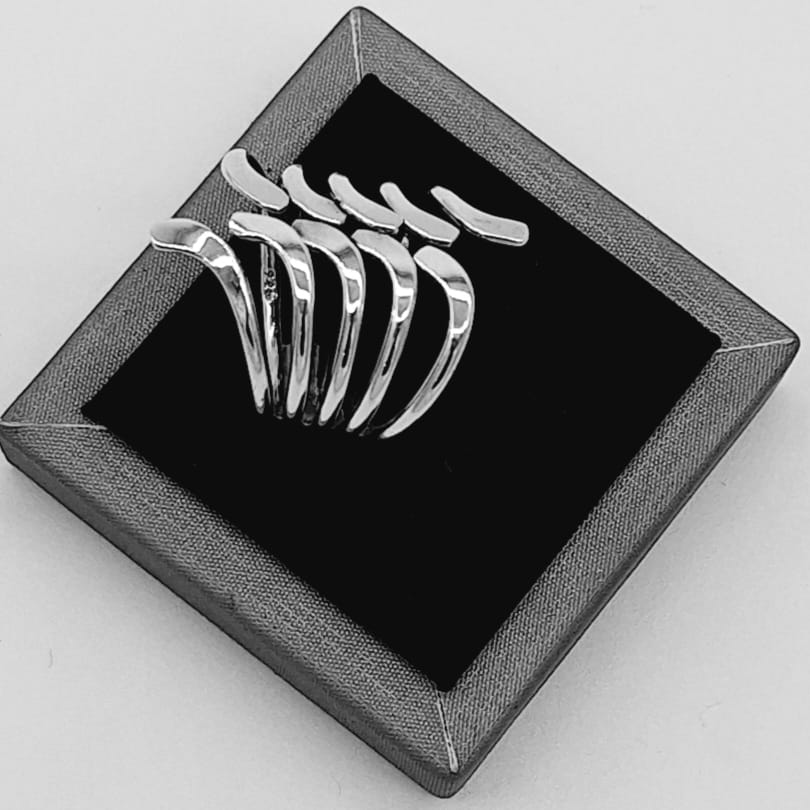 Anillo Plata Ley 925, vista frontal