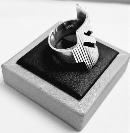 Anillo Diamantada Plata Ley 925, sello de autenticidad Plata Ley .925
