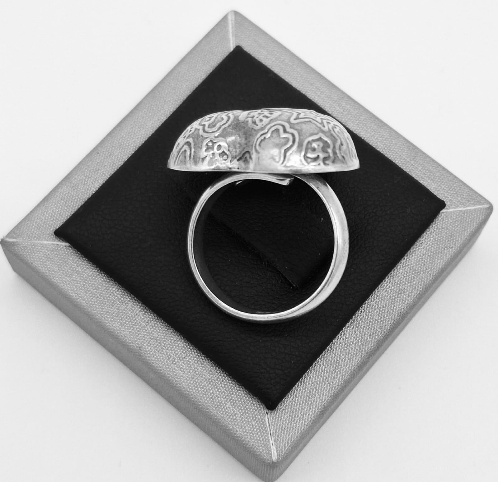 Anillo Plata Ley 925, vista frontal