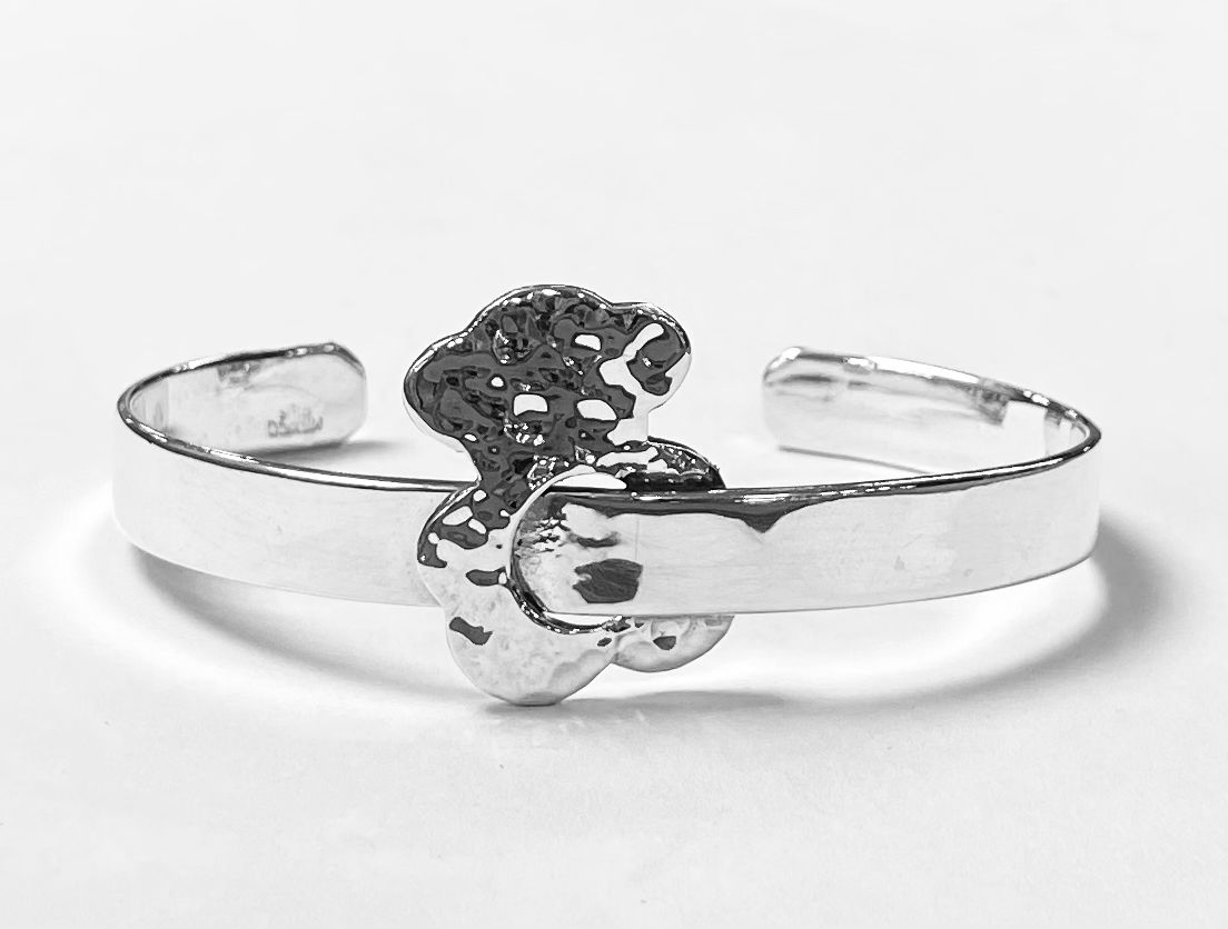 Brazalete en Plata Ley 925, vista frontal