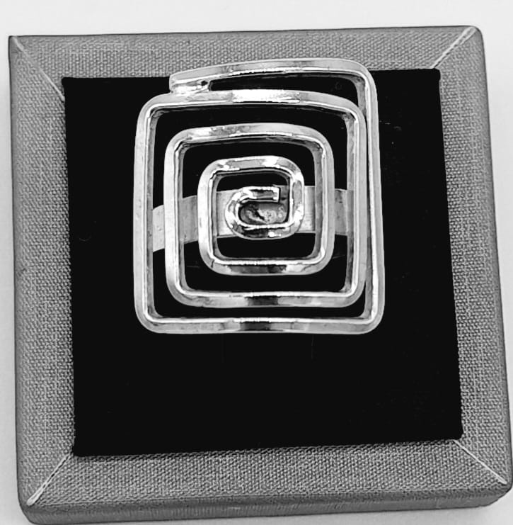 Anillo Plata Ley 925, vista frontal