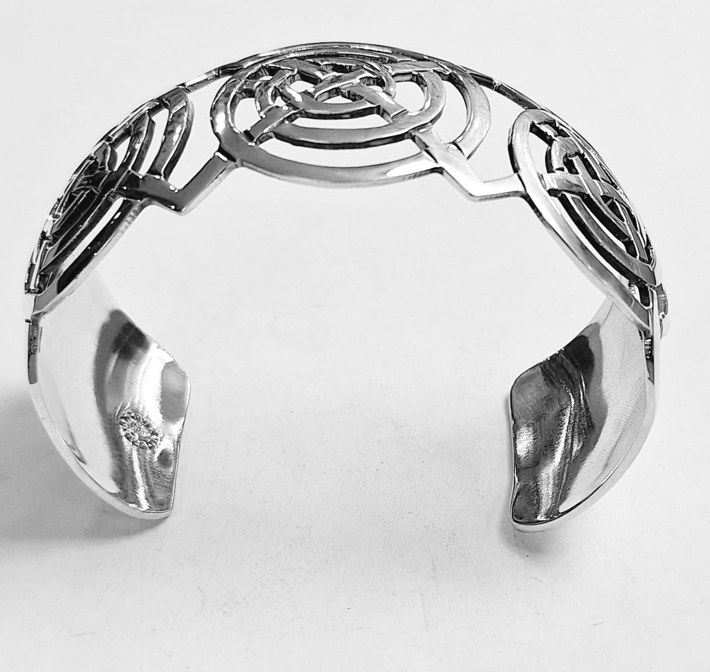 Brazalete en Plata Ley 925, vista frontal
